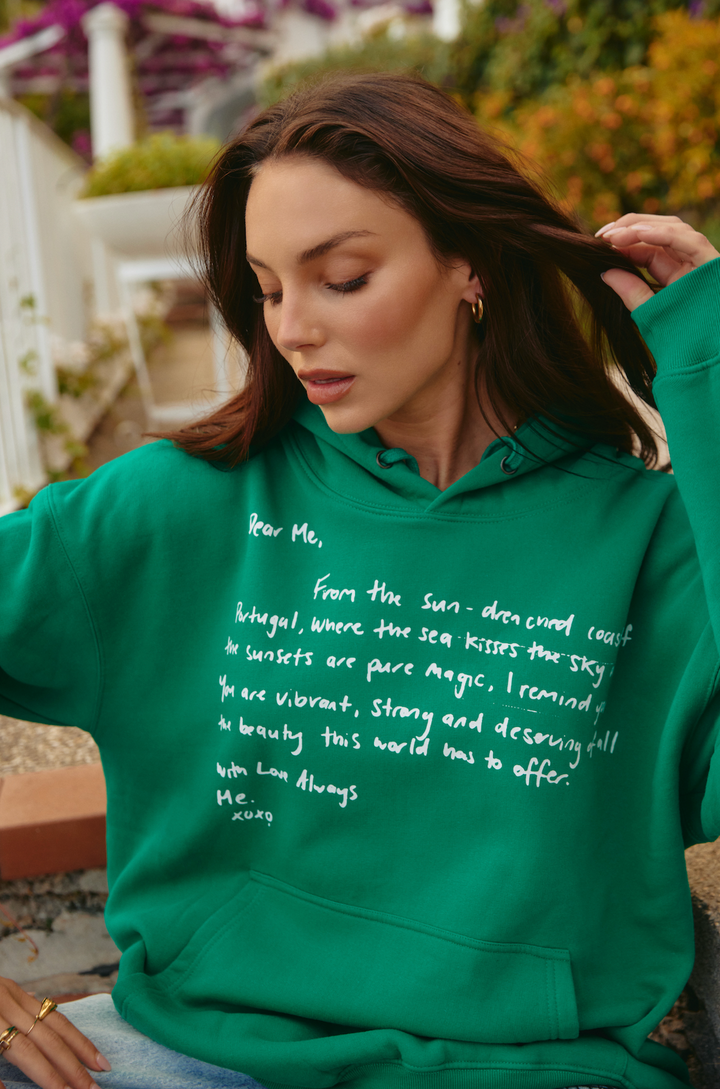 THE LOVE NOTES PORTUGAL HOODIE - GREEN