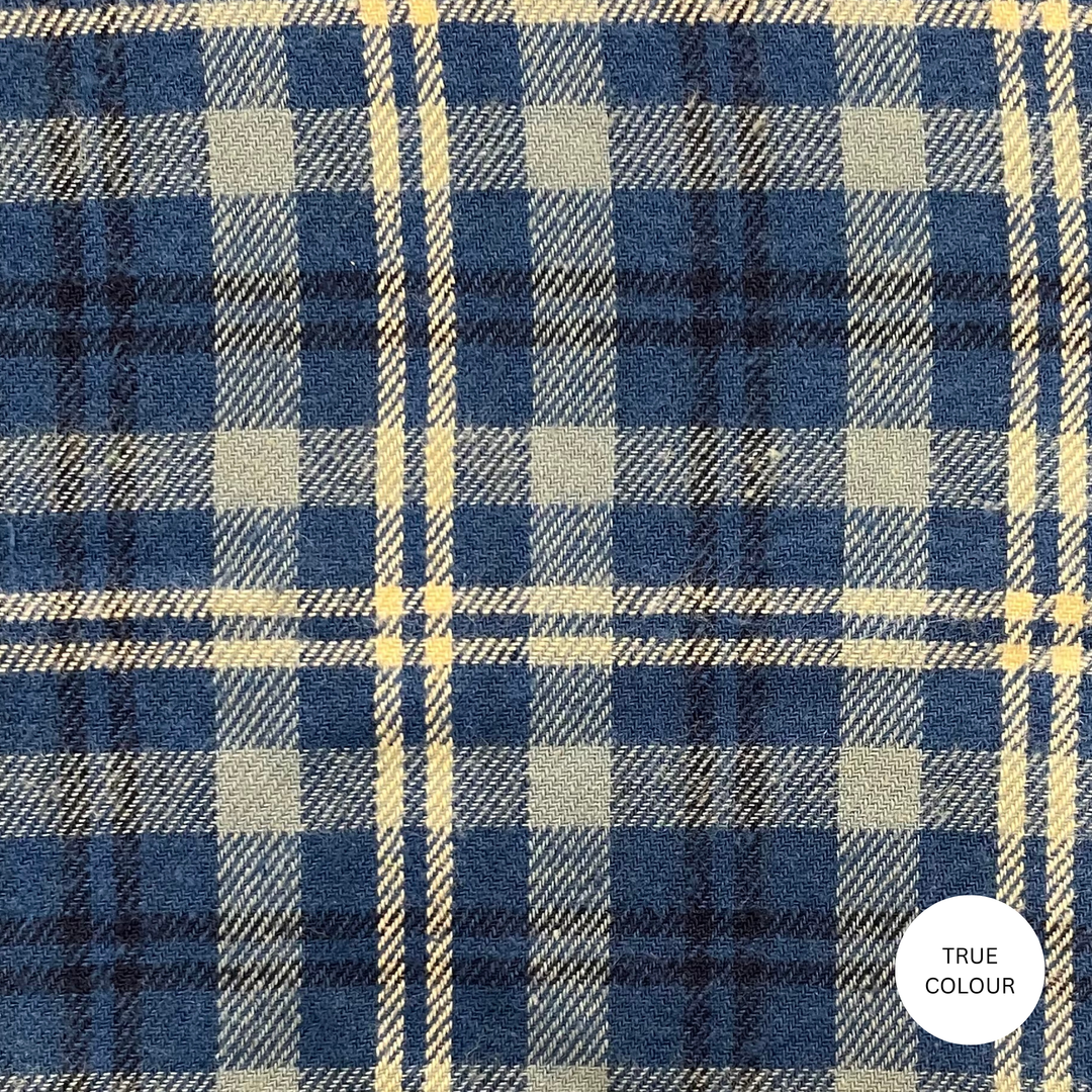 BE YOUTIFUL SABBI HOTEL FLANNEL SHIRT -BLUE