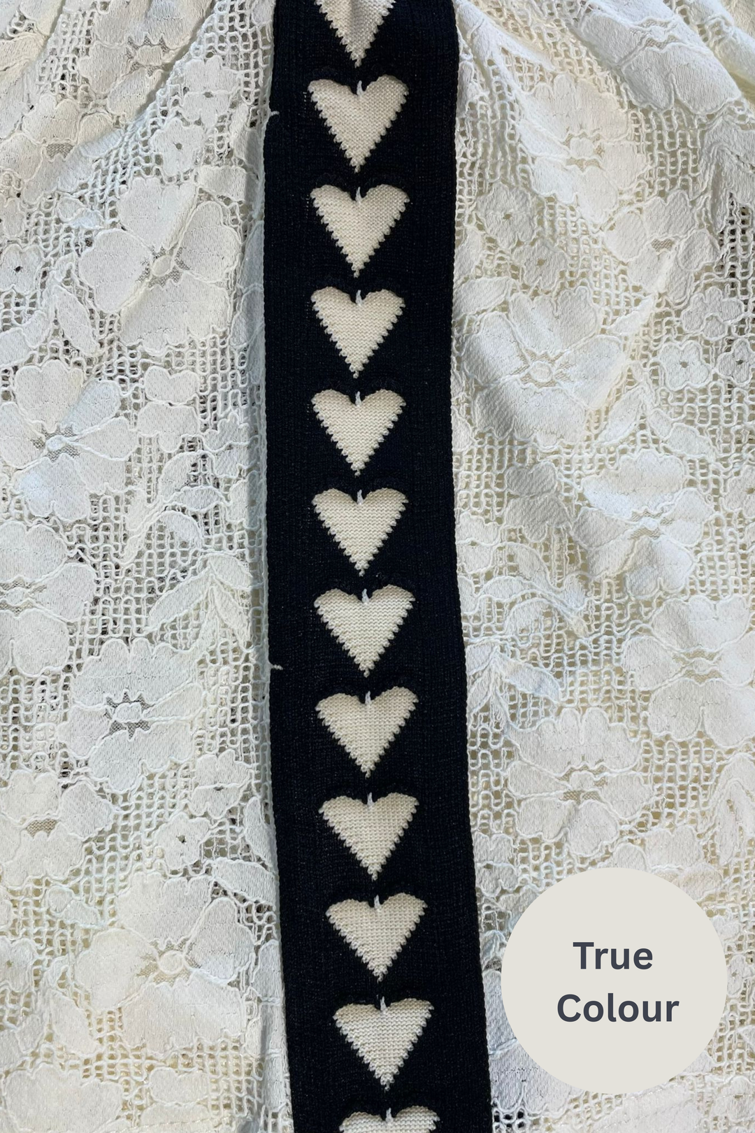 RAVING HEART LACE PANTS - CREAM