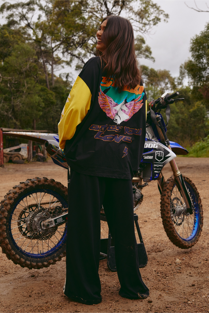 THE DON'T QUIT YOUR DAY DREAM LONG SLEEVE TEE - BLACK
