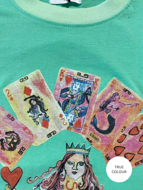 THE VERY OVERSIZED LUCKY MERMAID TEE - LIGHT GREEN