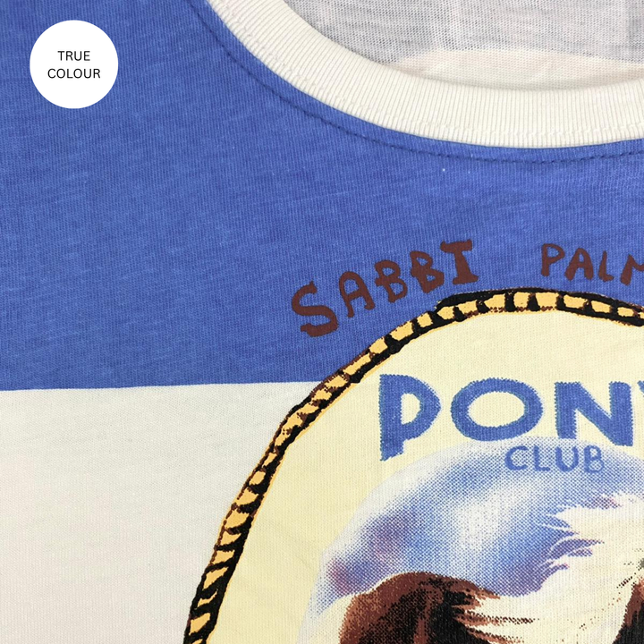 THE KIDS PONY CLUB TEE - BLUE