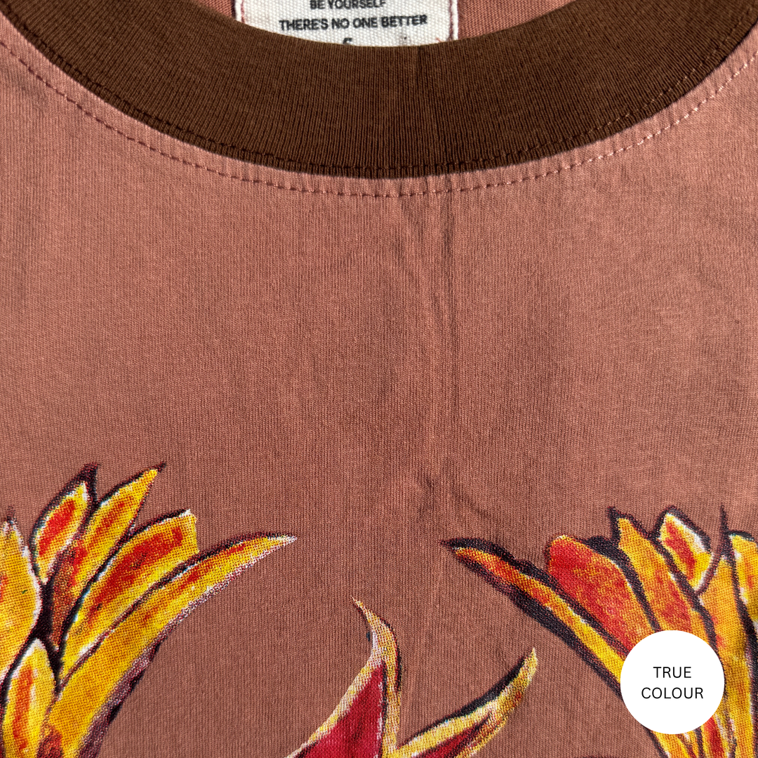 THE VERY OVERSIZED DREAM BIG BRENDA TEE - CLAY