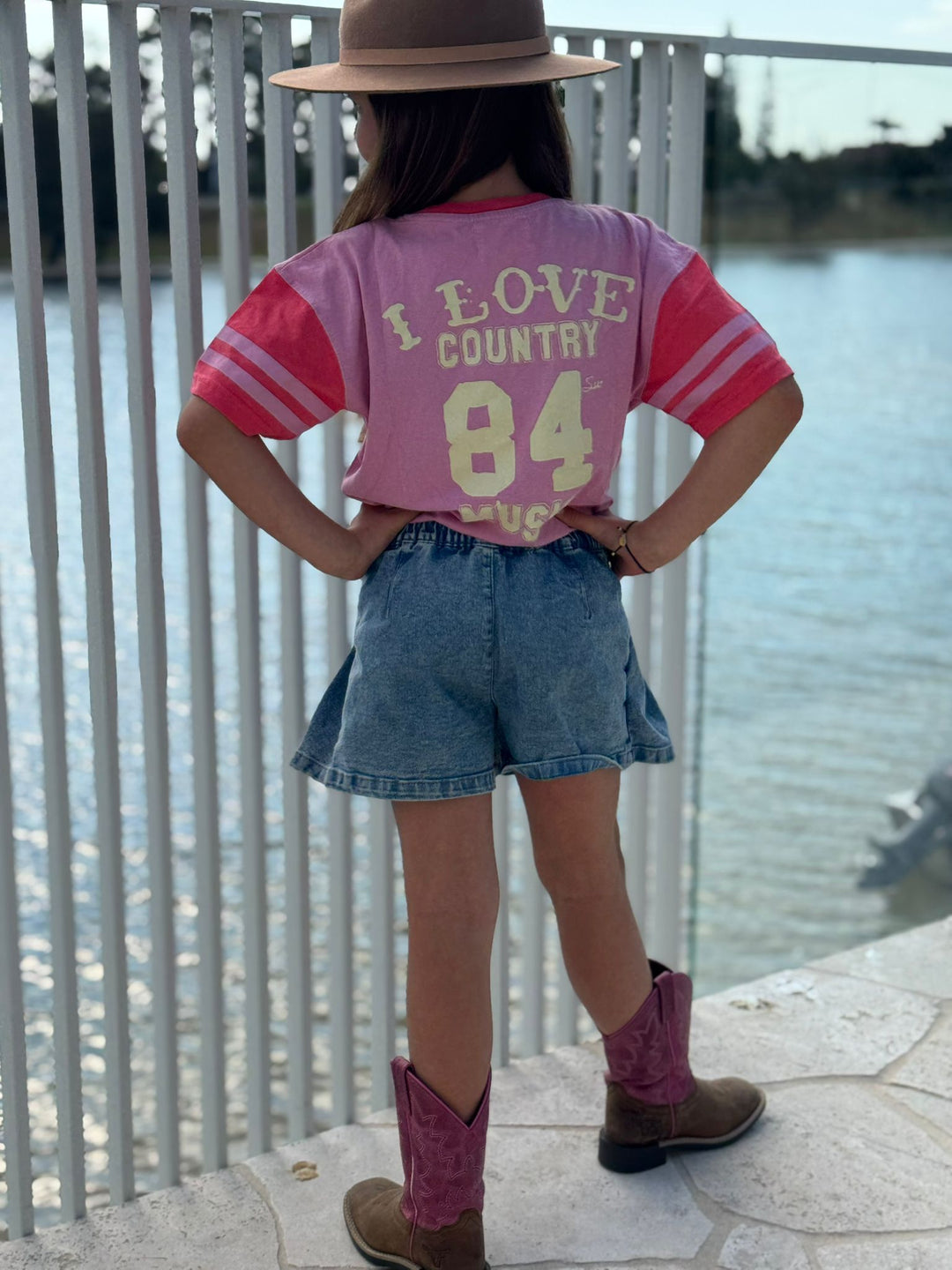 KIDS I LOVE RODEO TEE - PINK