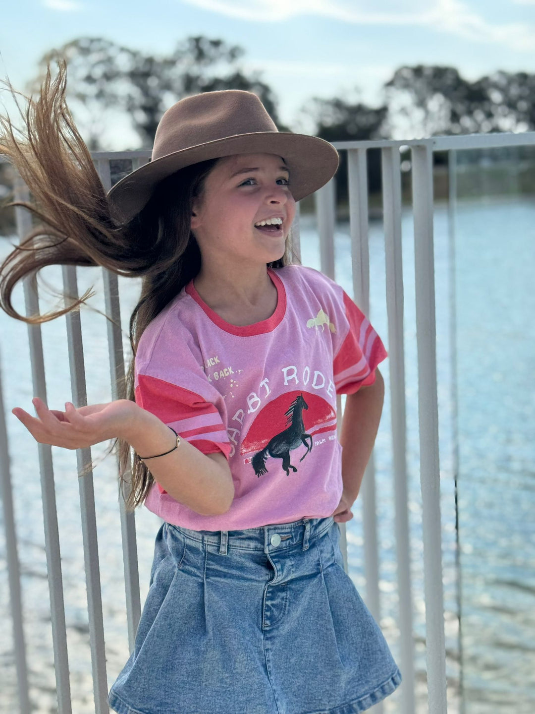 KIDS I LOVE RODEO TEE - PINK