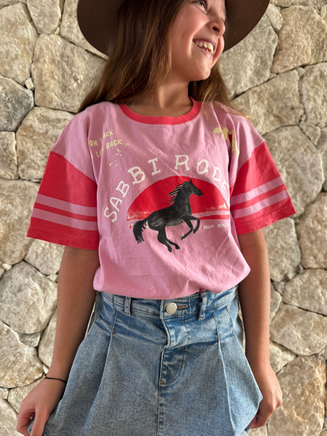 KIDS I LOVE RODEO TEE - PINK