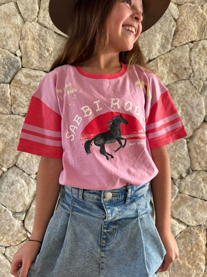 KIDS I LOVE RODEO TEE - PINK