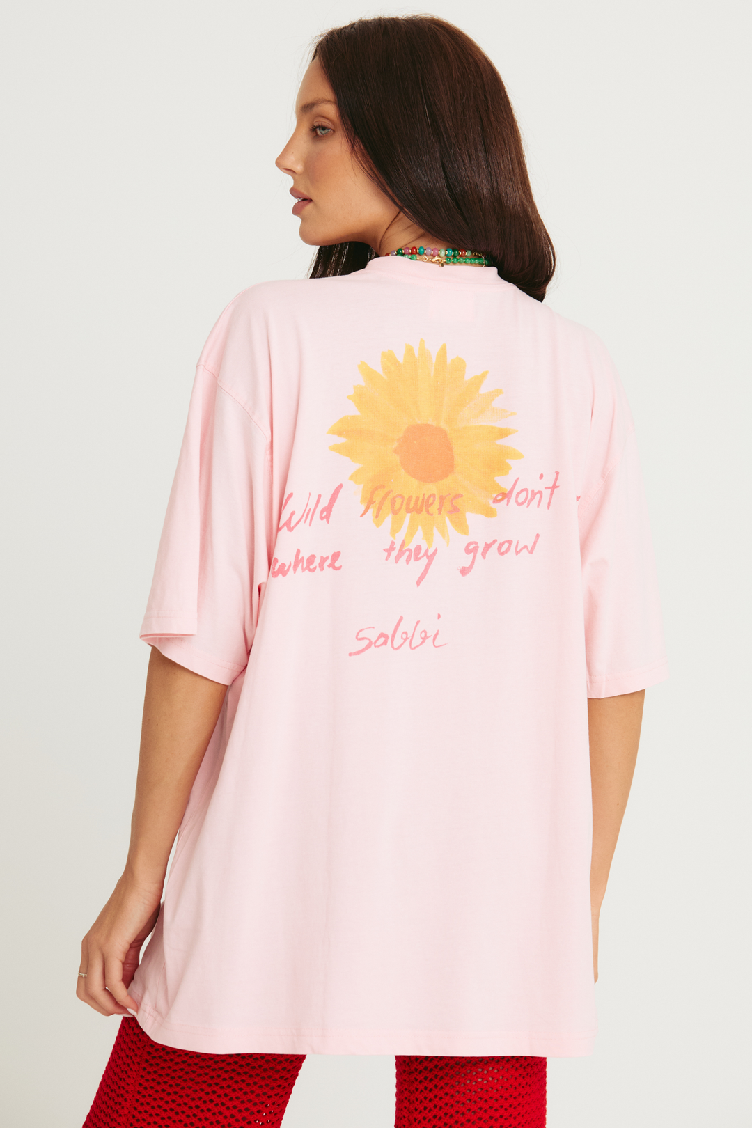 THE VERY OVERSIZED WILD FLOWER TEE - PINK