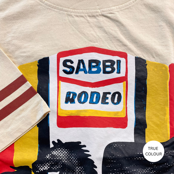 THE VERY OVERSIZED SABBI RODEO SELF LOVE CLUB TEE - BEIGE