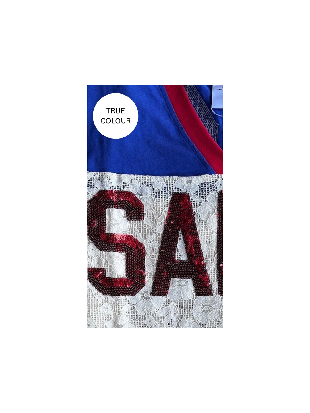 THE TEAM PIZZA LACE JERSEY - BLUE/WHITE