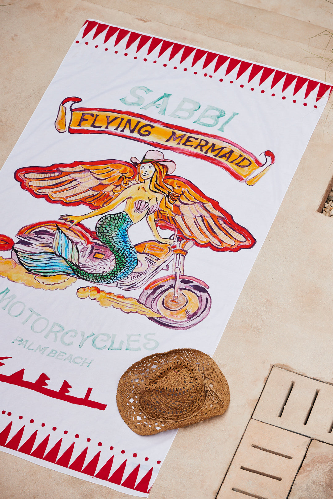 THAT'S A WRAP SARONG - FLYING MERMAID WHITE