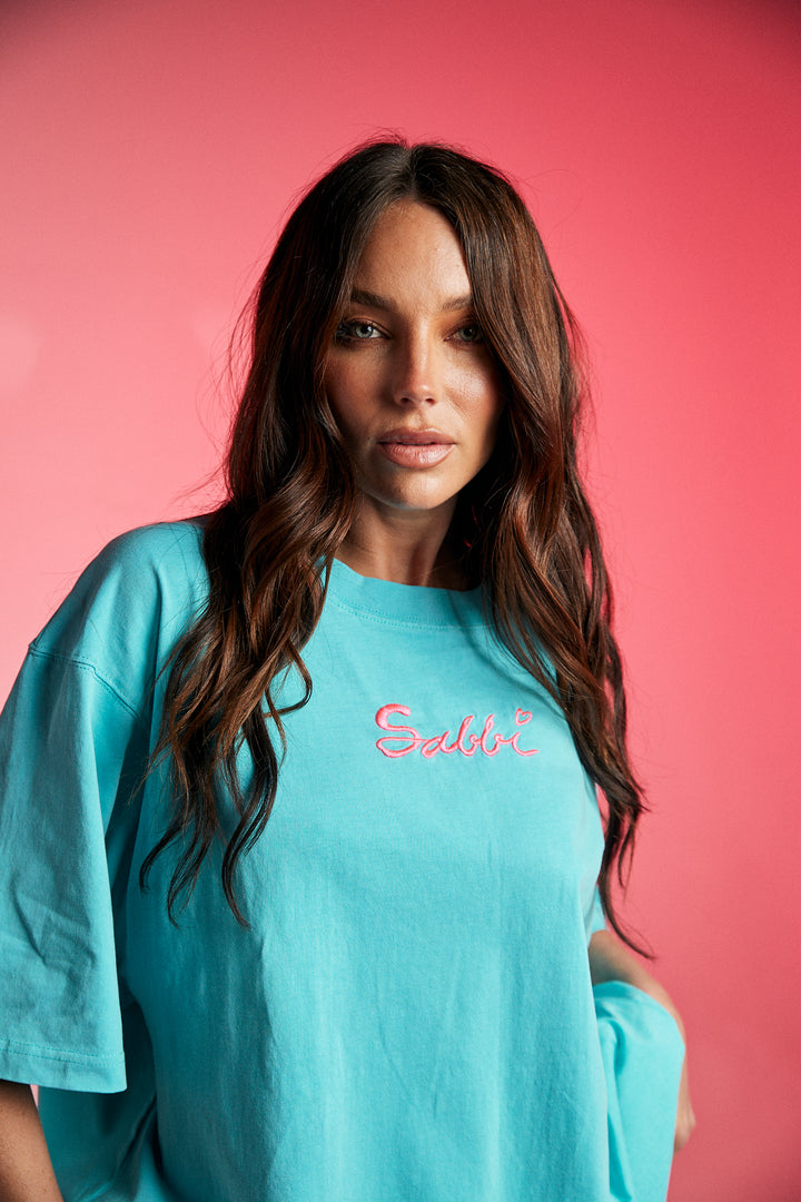 THE VERY OVERSIZED STANDOUT TEE - FLURO BLUE