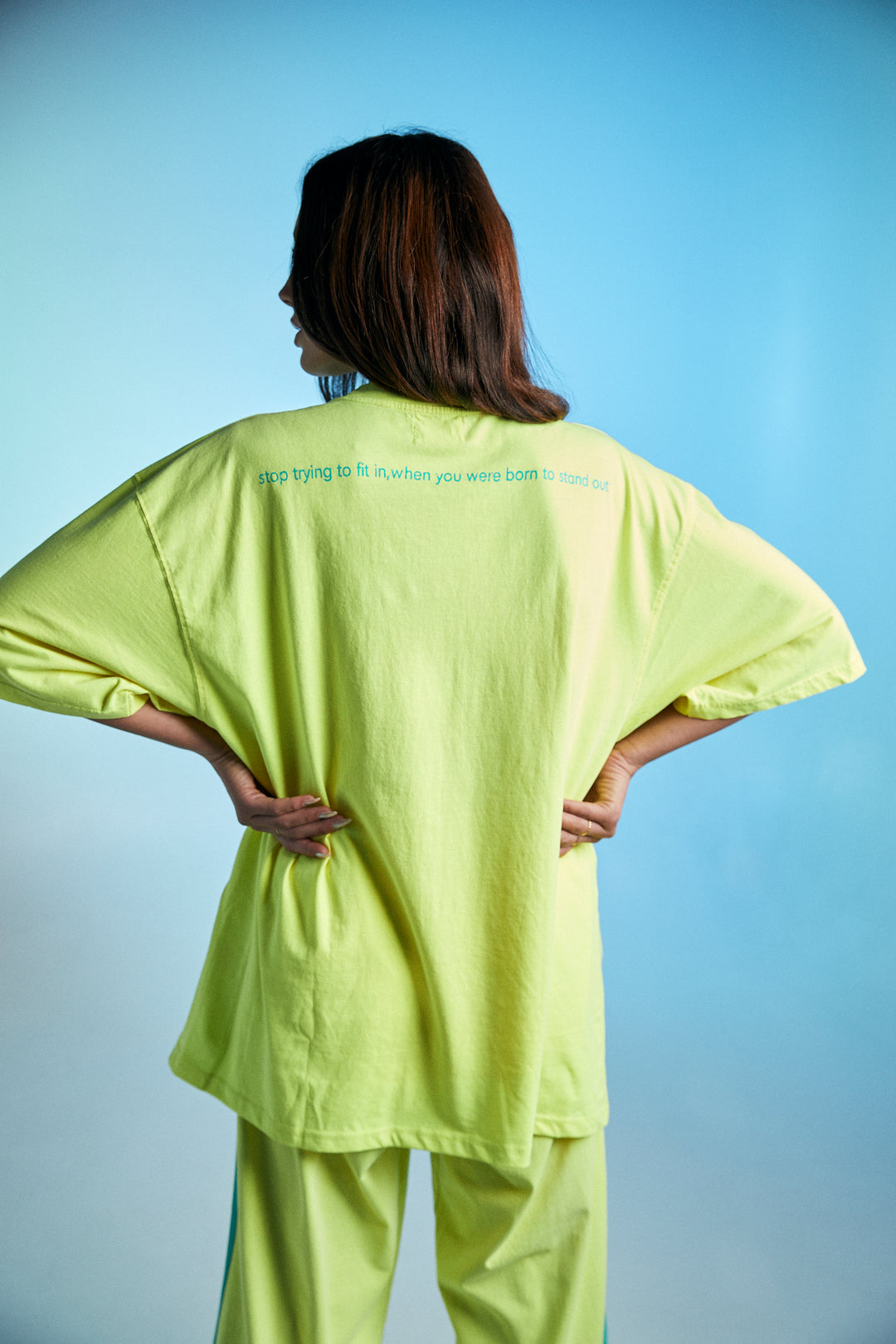 THE VERY OVERSIZED STANDOUT TEE - FLURO LEMON