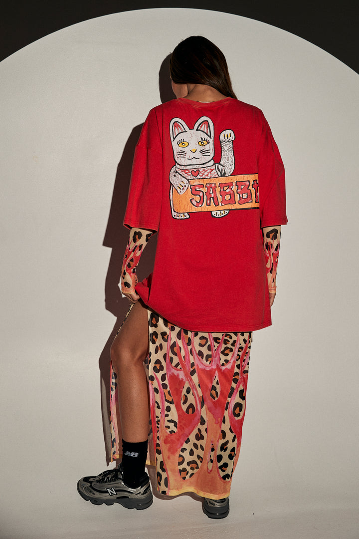 CHAMPANGE TATTOO TEE - RED