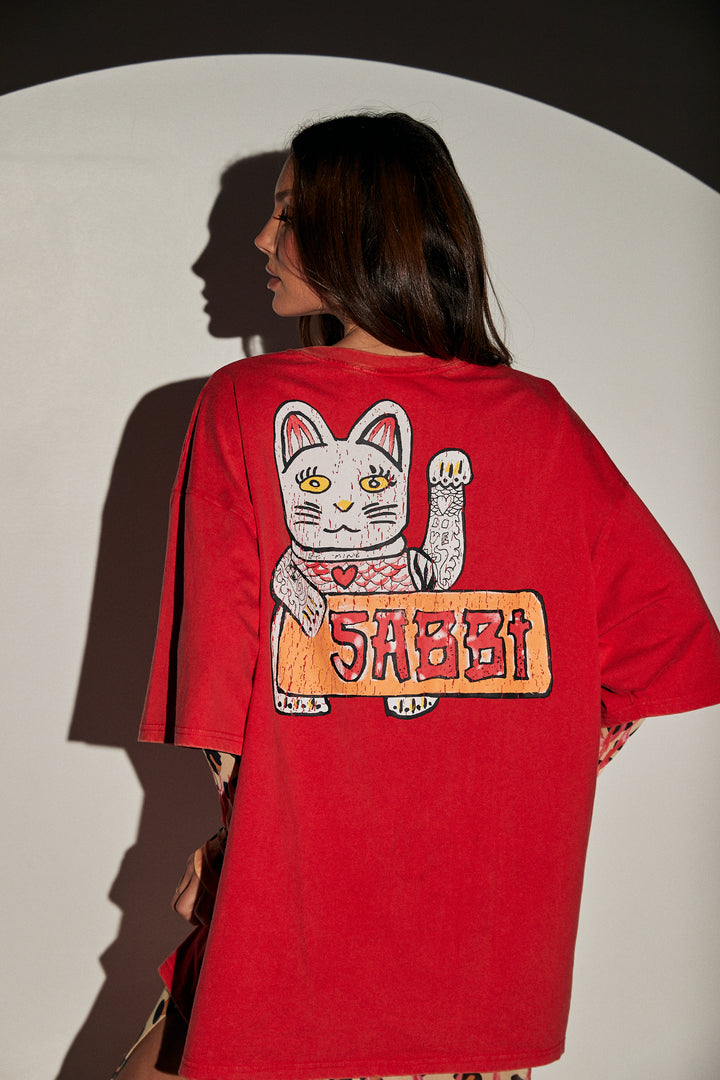 CHAMPANGE TATTOO TEE - RED
