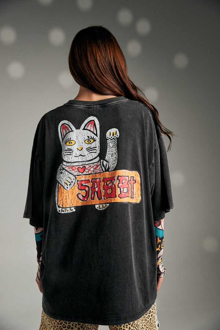CHAMPANGE TATTOO TEE - BLACK
