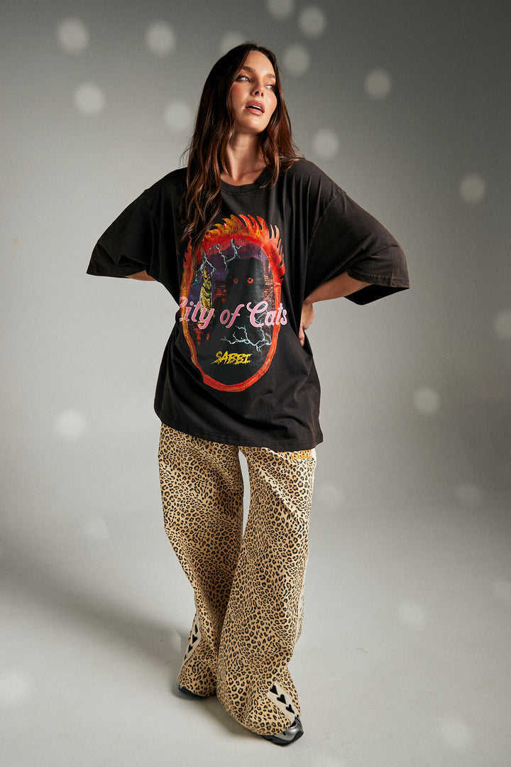 CATS TEE - BLACK