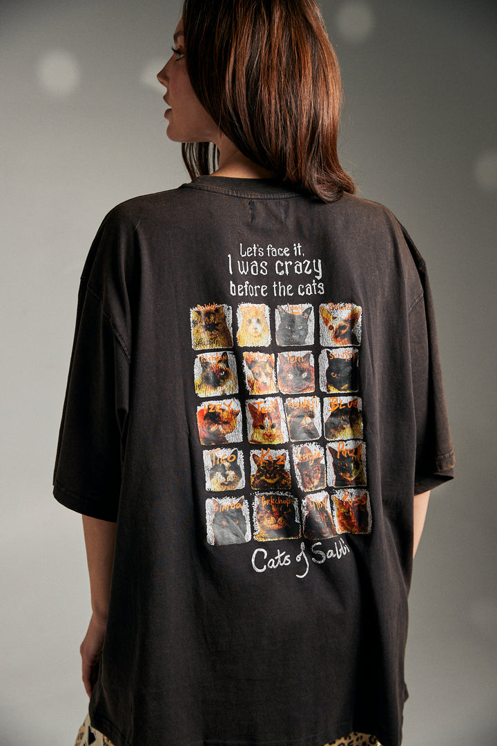 CATS TEE - BLACK