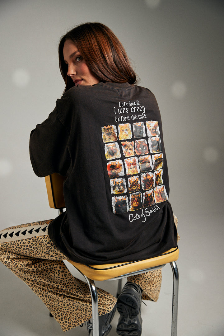 CATS TEE - BLACK