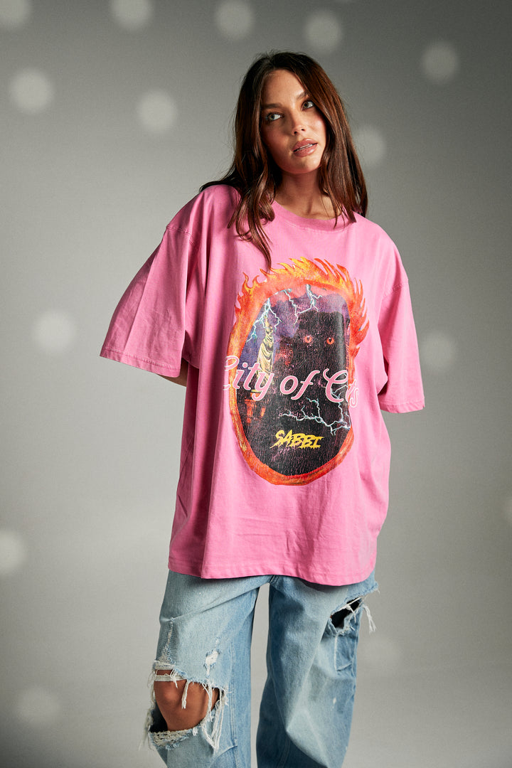 CATS TEE - PINK