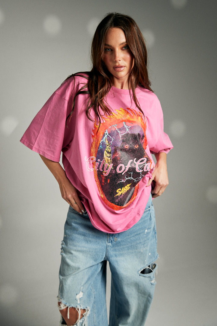 CATS TEE - PINK