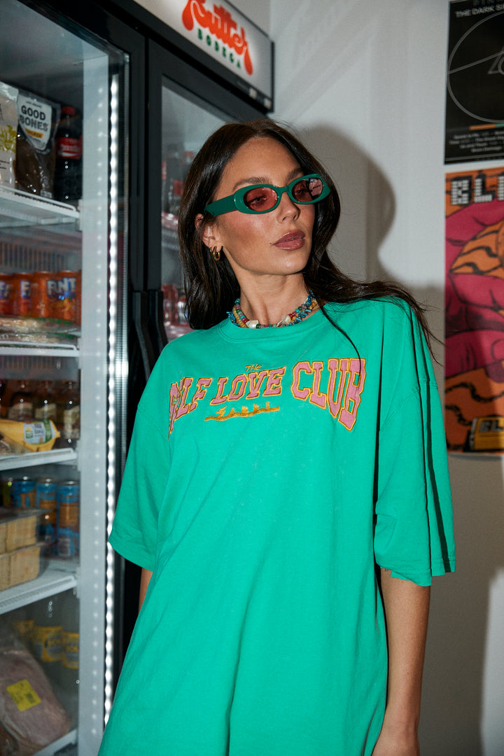 THE VERY OVERSIZED SELF LOVE CLUB TEE - GREEN