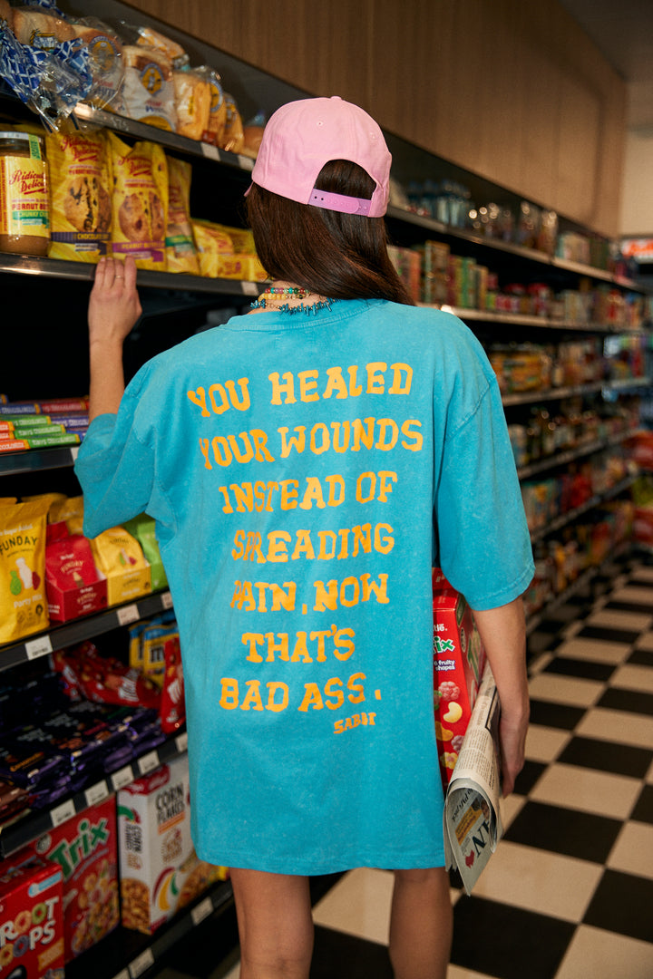 THE VERY OVERSIZED SELF LOVE CLUB TEE - BLUE