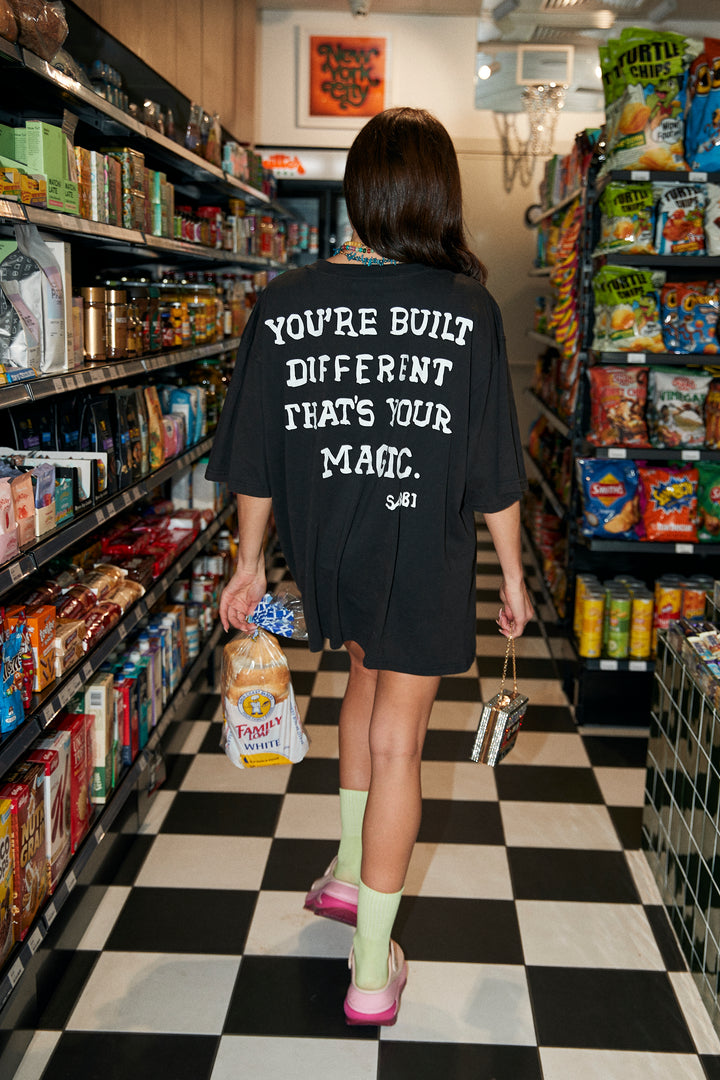 THE VERY OVERSIZED SELF LOVE CLUB TEE  - BLACK
