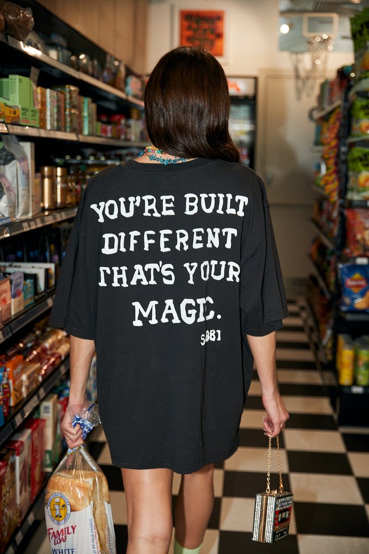 THE VERY OVERSIZED SELF LOVE CLUB TEE  - BLACK