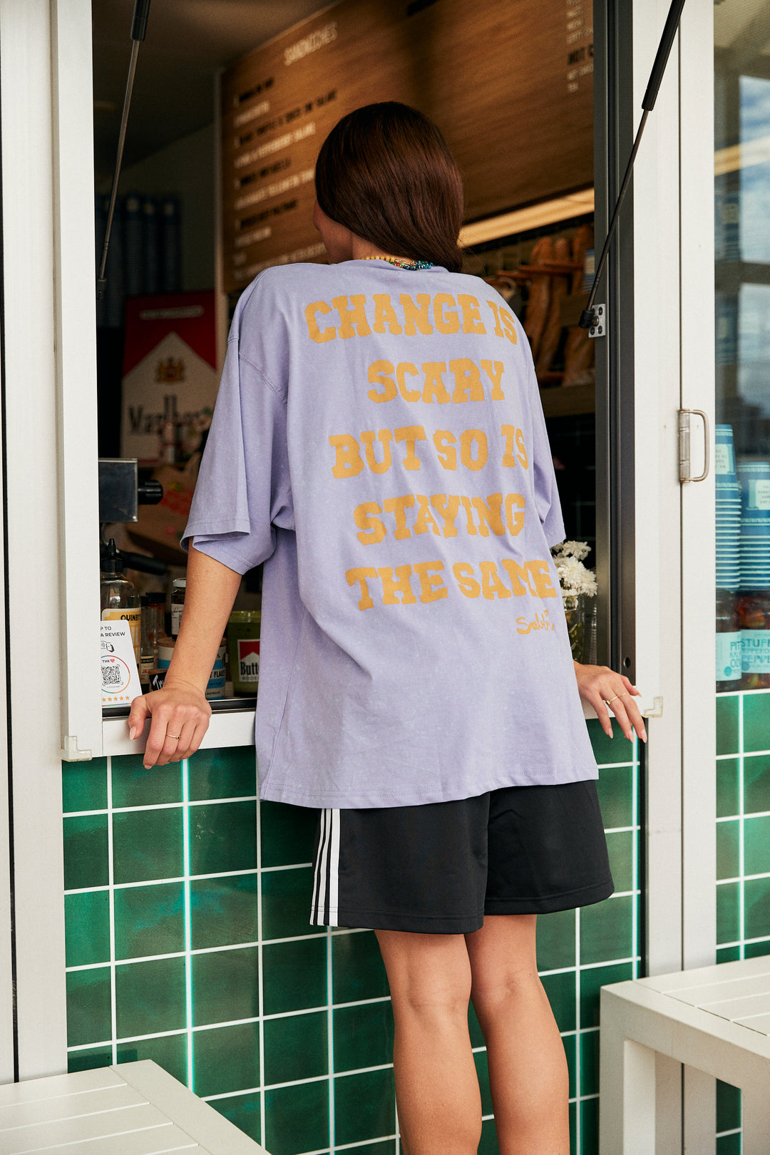 THE VERY OVERSIZED SELF LOVE CLUB TEE - PURPLE