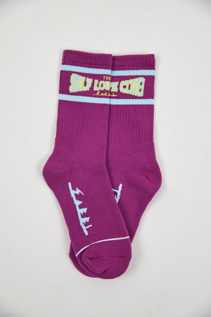 THE SELF LOVE CLUB SOCKS - PURPLE