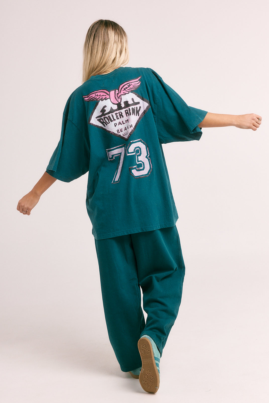 THE VERY OVERSIZED SKATE DON'T HATE TEE - TEAL