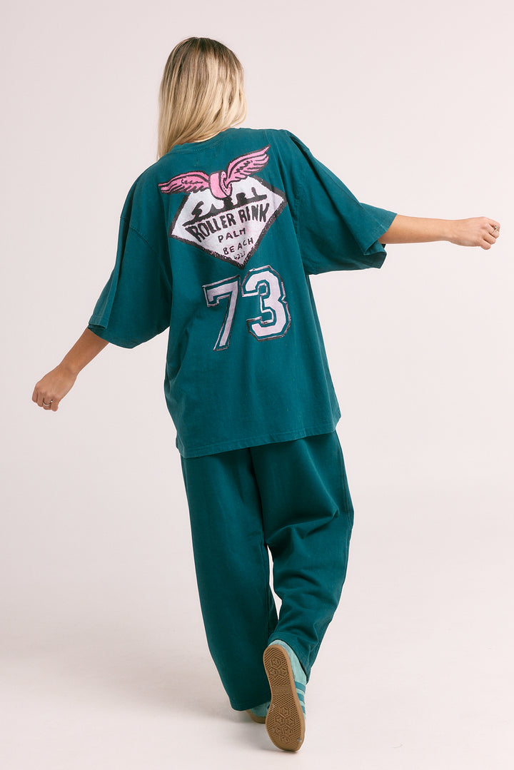 THE VERY OVERSIZED SKATE DON'T HATE TEE - TEAL