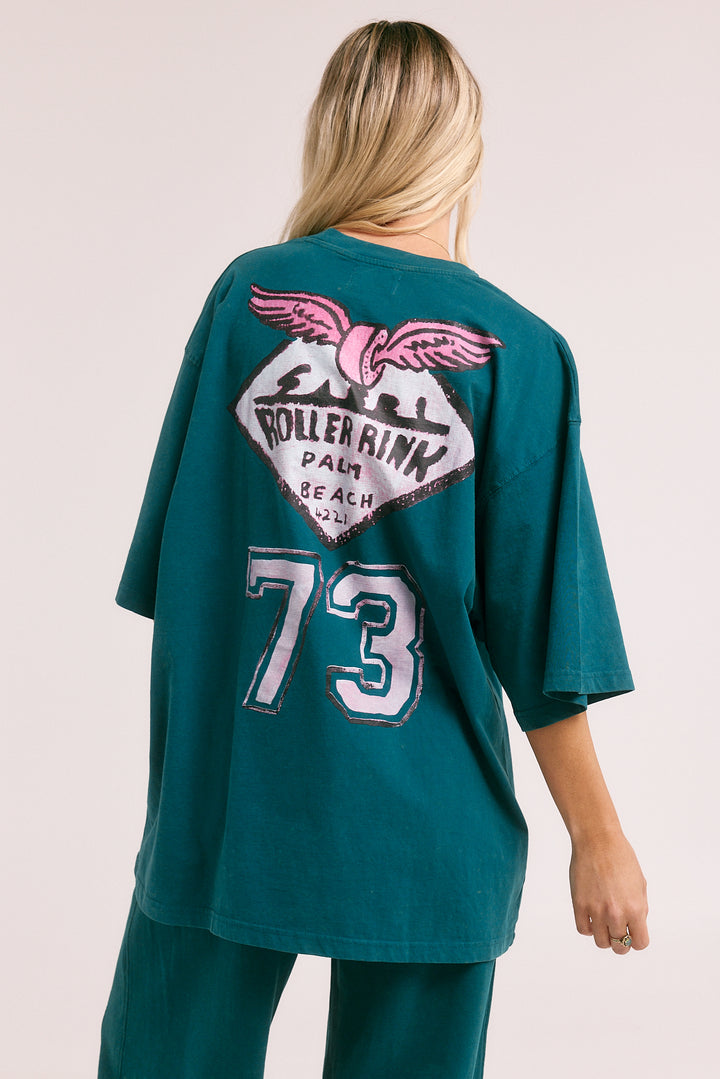 THE VERY OVERSIZED SKATE DON'T HATE TEE - TEAL