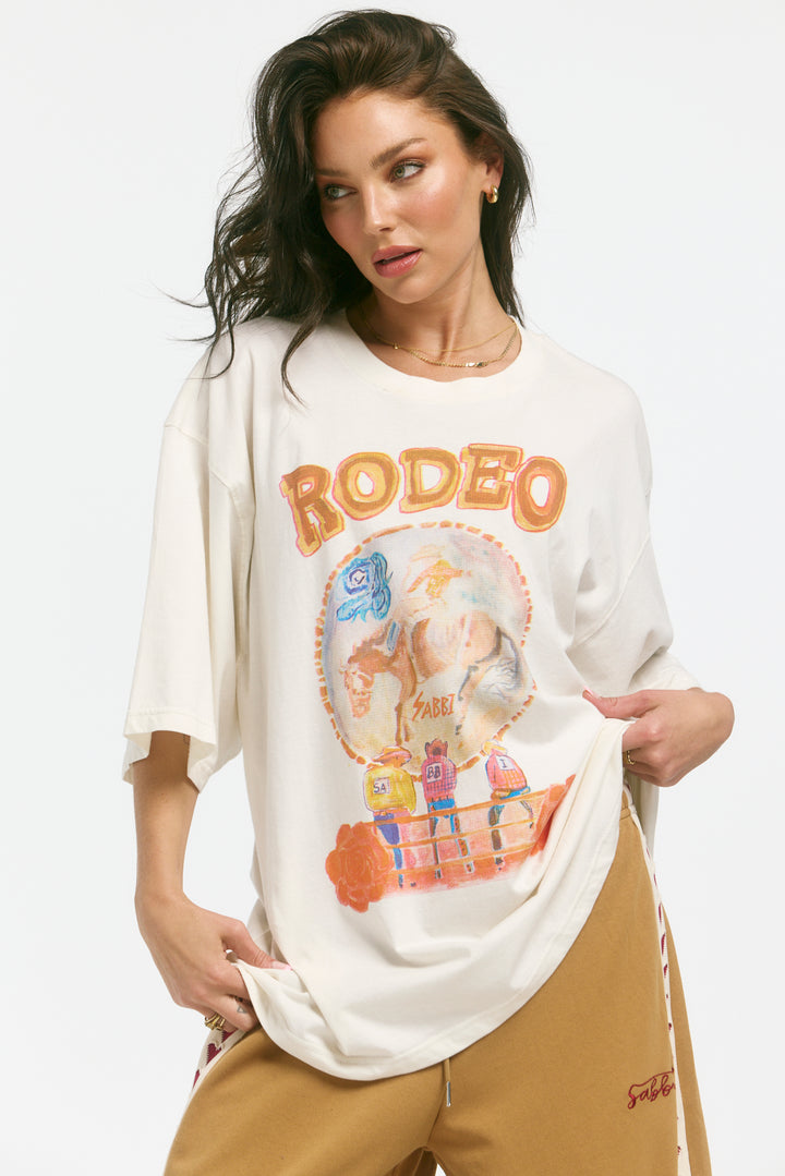THE VERY OVERSIZED RODEO TEE - WHITE