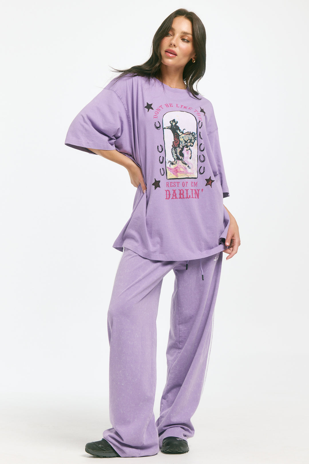 THE VERY OVERSIZED DARLIN TEE - LILAC