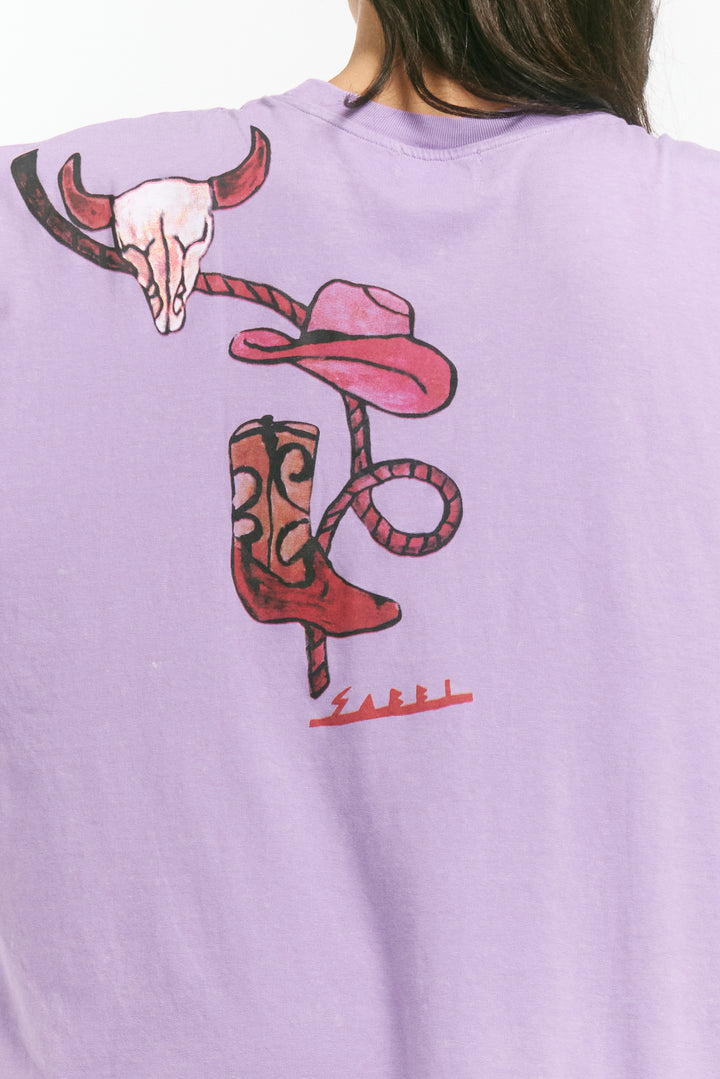 THE VERY OVERSIZED DARLIN TEE - LILAC