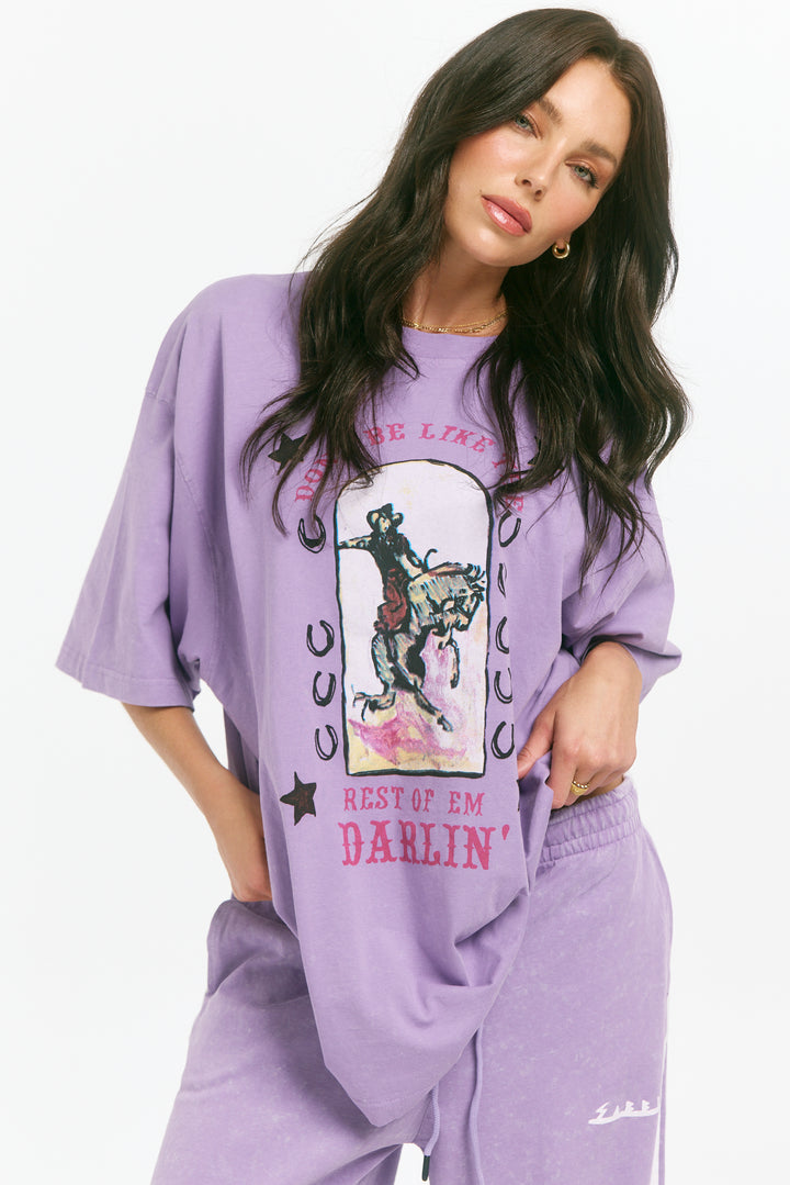 THE VERY OVERSIZED DARLIN TEE - LILAC