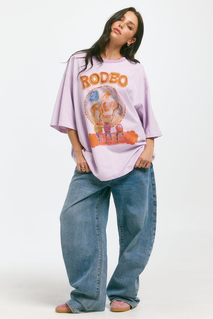 THE VERY OVERSIZED RODEO TEE - LILAC
