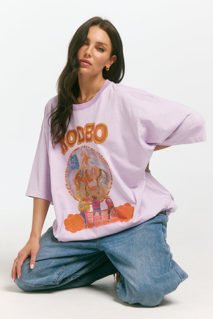 THE VERY OVERSIZED RODEO TEE - LILAC