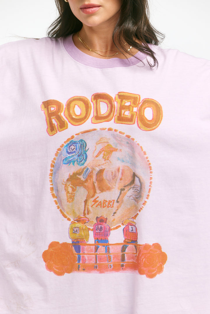 THE VERY OVERSIZED RODEO TEE - LILAC