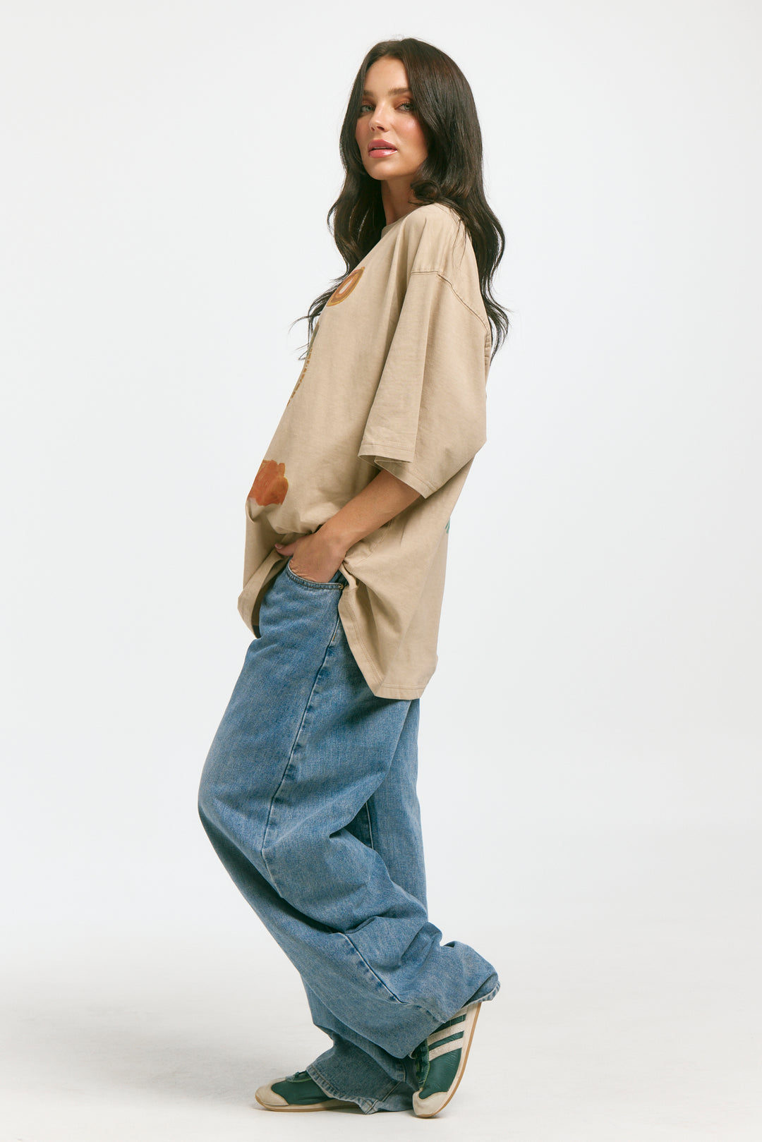 THE VERY OVERSIZED RODEO TEE - STONE