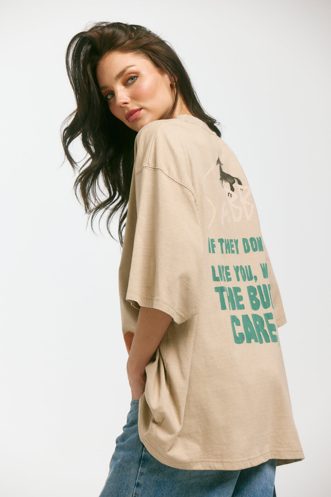 THE VERY OVERSIZED RODEO TEE - STONE