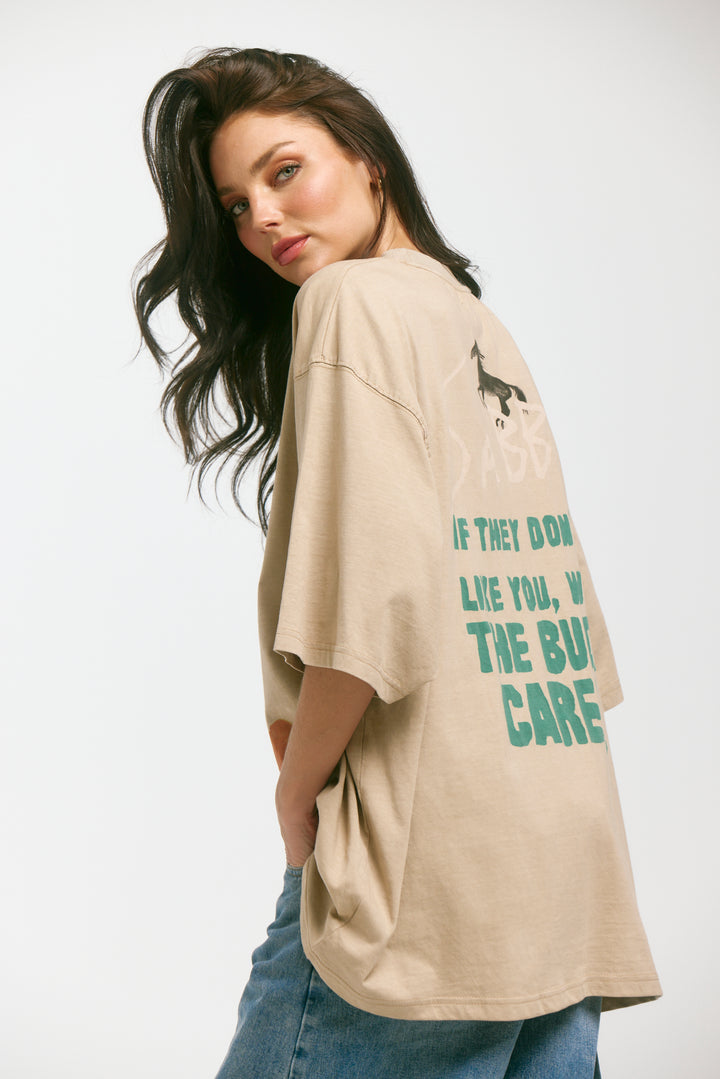 THE VERY OVERSIZED RODEO TEE - STONE
