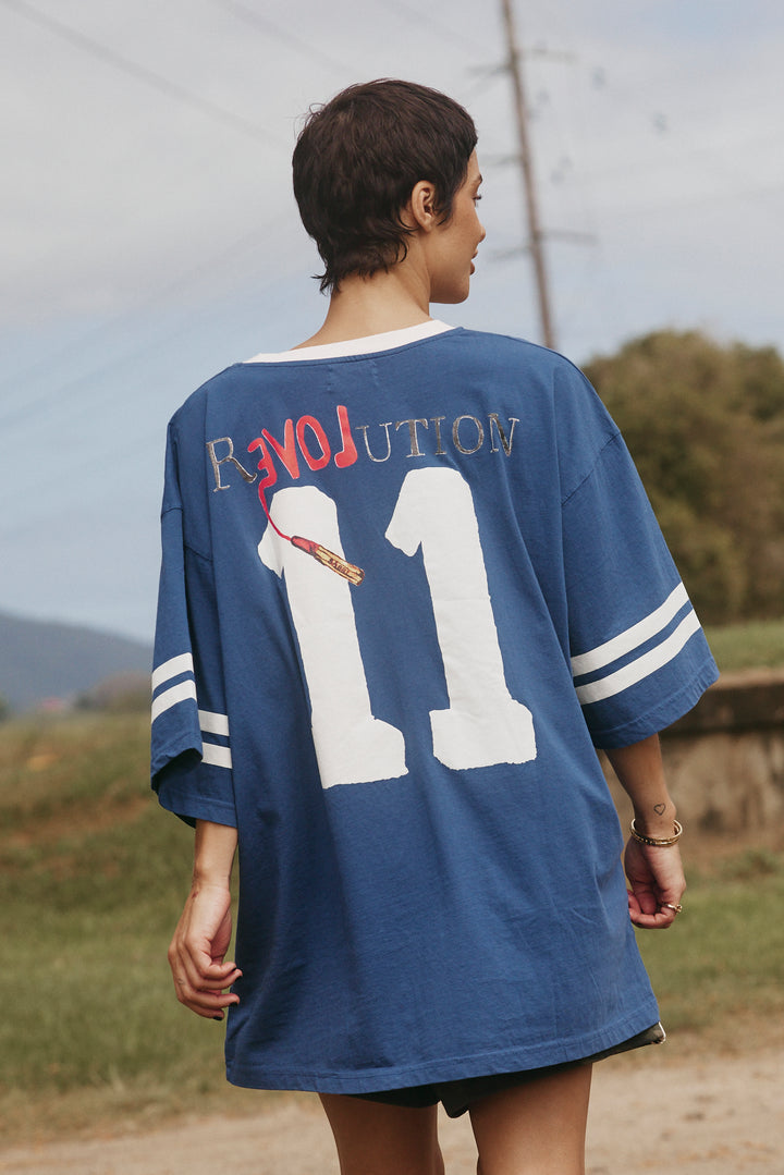 THE VERY OVERSIZED LOVE REVOLUTION TEE - BLUE