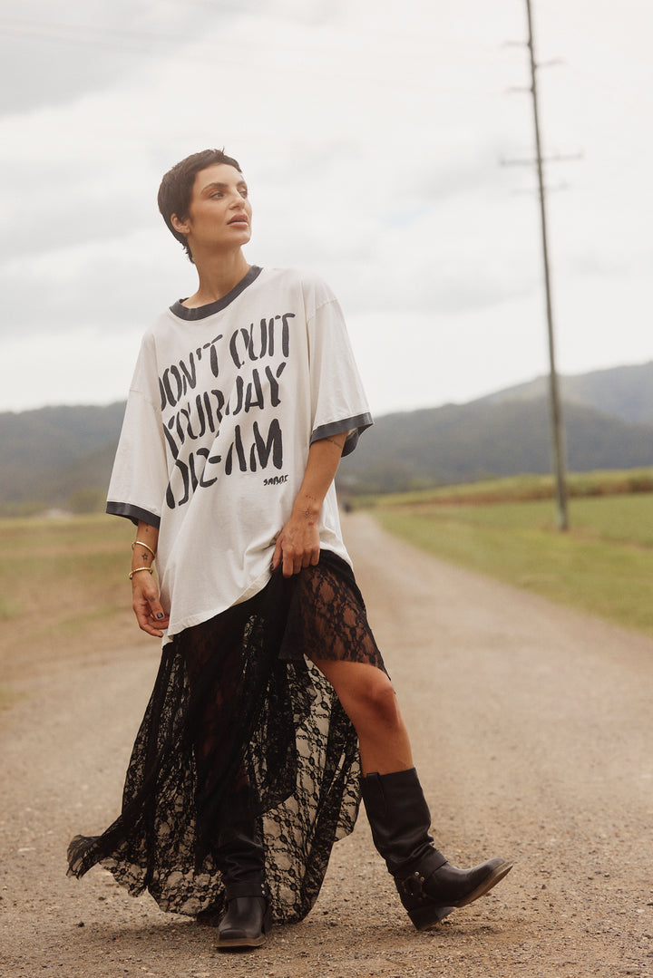 THE LACE SKIRT - BLACK