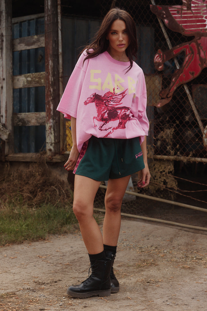 THE VERY OVERSIZED RHINESTONE GIRL - PINK - NEW