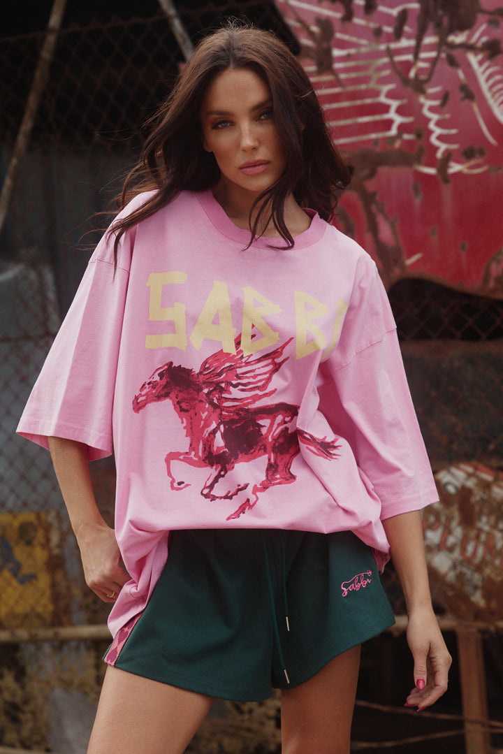 THE VERY OVERSIZED RHINESTONE GIRL - PINK - NEW