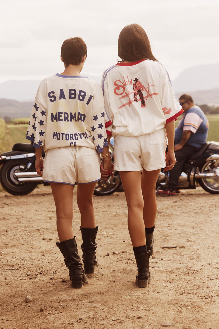 THE VERY OVERSIZED SUPERSTARS TEE - RED/ BLUE