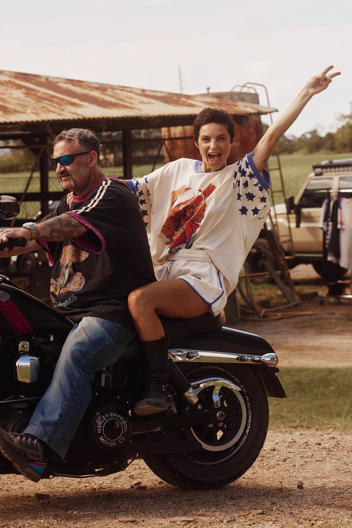 THE VERY OVERSIZED DREAM BIG BRENDA TEE - CREAM